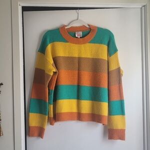 So Me Colorful Striped Sweater